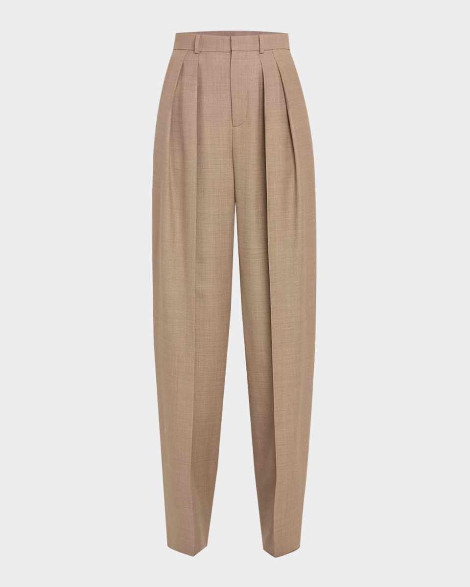Pleated High Waisted Trousers